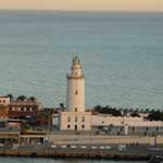 Der Leuchtturm von Malaga.