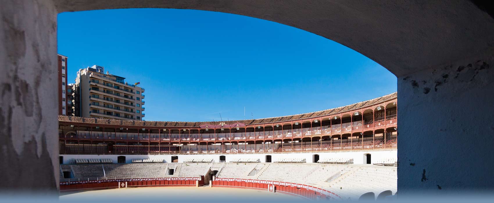 Blick in die Stierkampfarena von Malaga