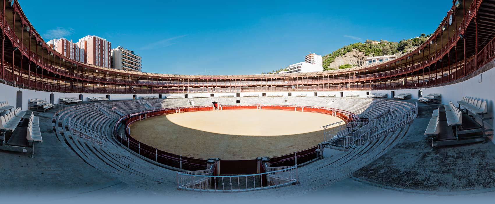 Innenansicht der Stierkampfarena von Malaga