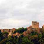 Die begehbare Festungsanlage der Alcazaba von Malaga.