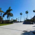 Die Fussgängerzone der Plaza de la Marina in Malaga.