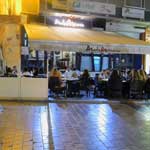 Das spanische Spezialitätenrestaurant ' Mediterranea ' in der Altstadt Malagas.