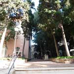 Das Freiluftmuseum im Park der Kathedale von Malaga.