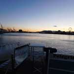 Der Hafen von Malaga am Abend.