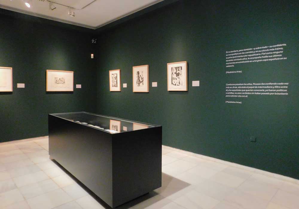 Ausstellungssaal im Geburtshaus von Pablo Picasso. Ausstellungssaal im Geburtshaus von Pablo Picasso.