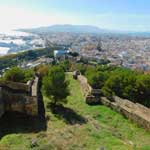 Blick auf die Stadt Malaga.