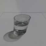 Wasserglas in 3 Dimensionen.
